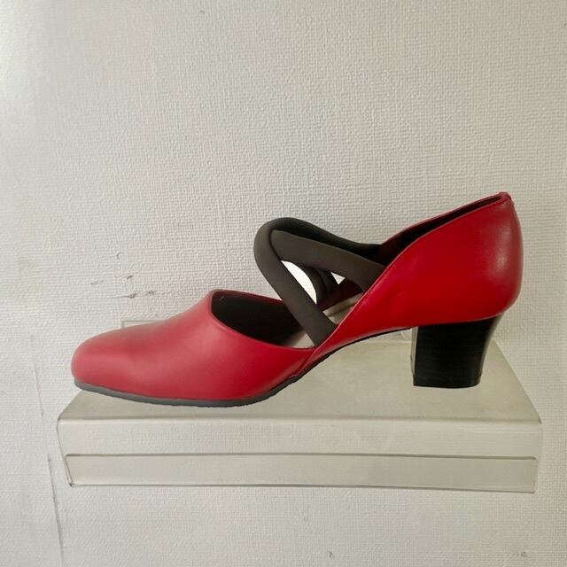 【21.0cm】クロスストレッチパンプス