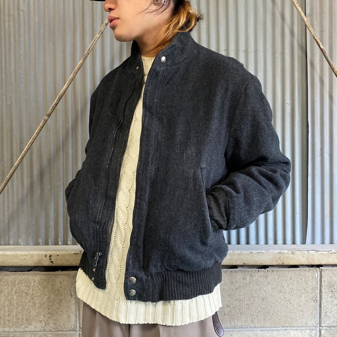 ウールリッチ 80s ヴィンテージ ウールジャケット グレー系 WOOLRICH メンズ   【230929】