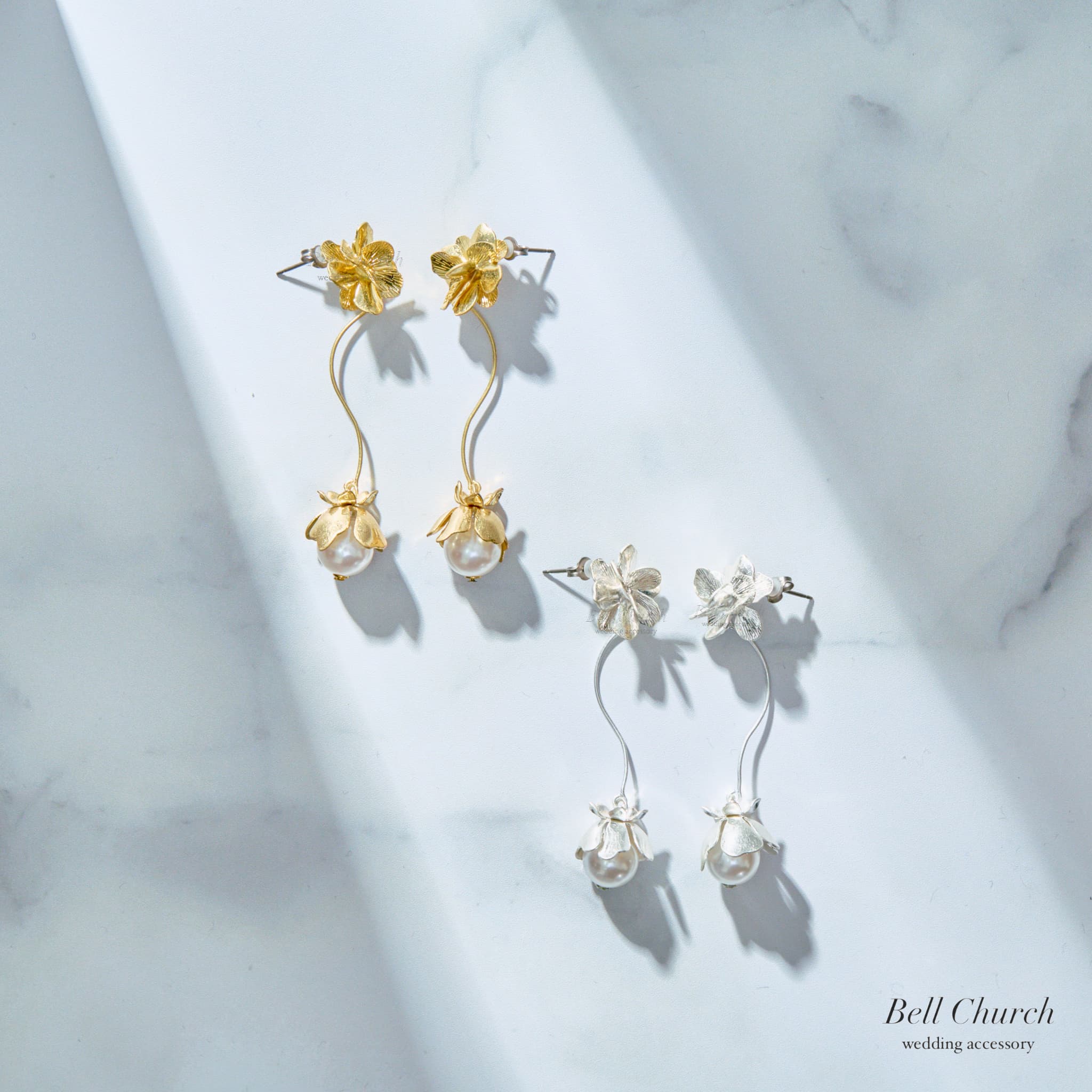 ウェディング ピアス イヤリング｜ニッケルフリー ロングピアス 揺れる
