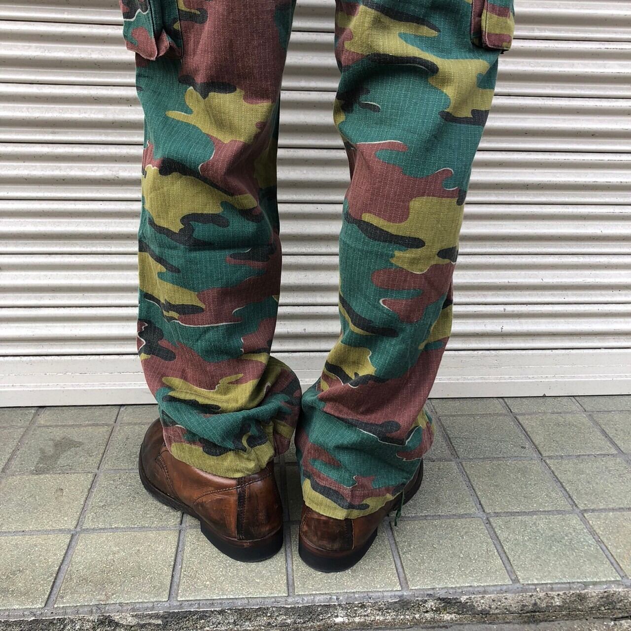 90s ベルギー軍 実物 M-90 ジグソーカモ 迷彩 カーゴパンツ 90s ベルギー軍 実物 M-90 ジグソーカモ 迷彩 カーゴパンツ