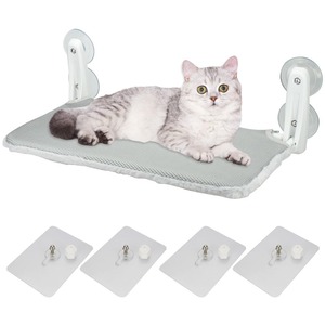 【在庫のみ】猫用窓ハンモック 貼り付けタイプ 吸盤 折り畳み式 コンパクト 四季兼用 ガラス タイル 水洗い