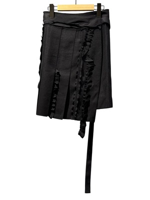 【26SS】OPEN YY オープン ワイワイ / PLEATED LINEN WRAP SKIRT