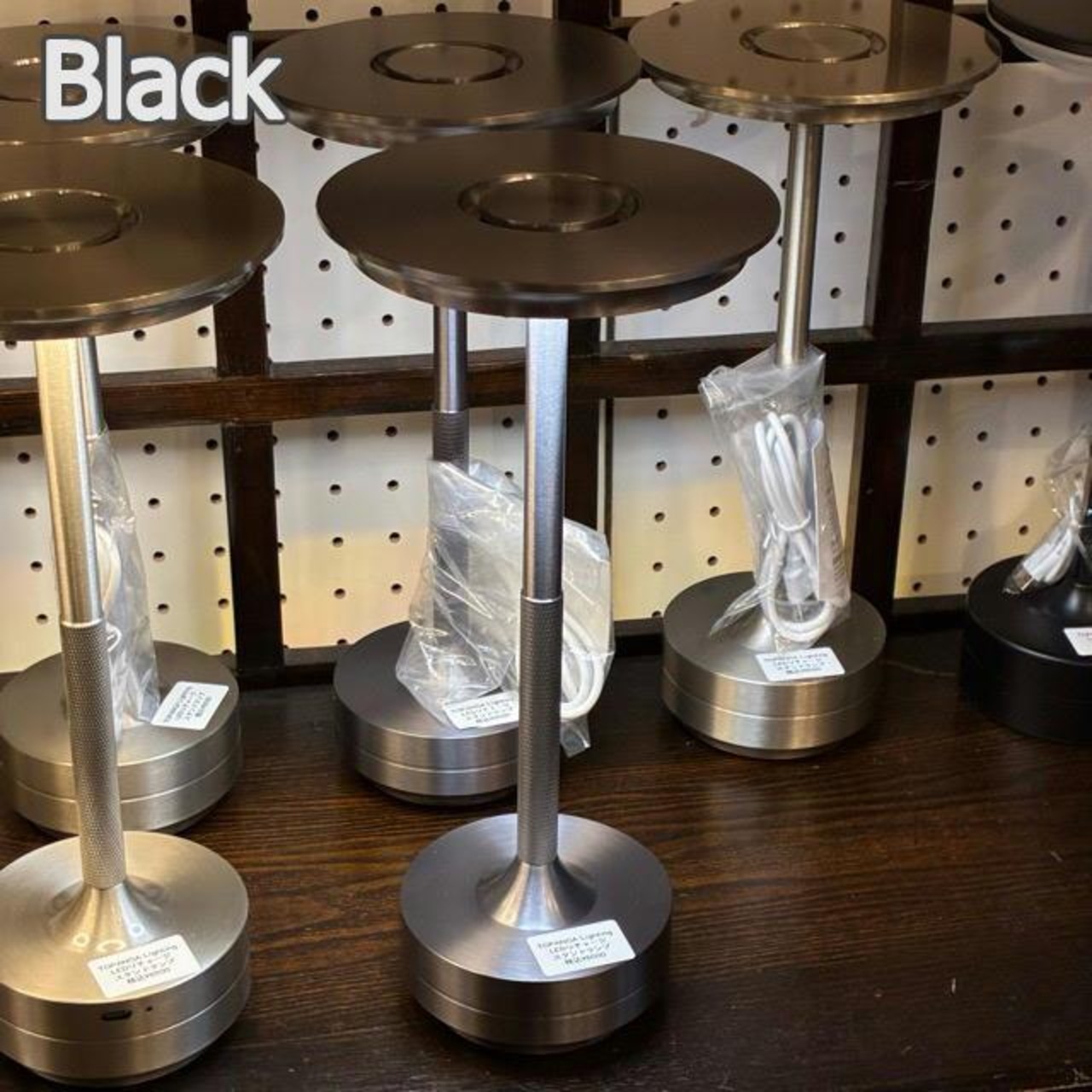 Topanga Lighting LED Touch sensor alone lamp 3color　LEDタッチセンサーアローンランプ　全3色　ゴールド　シルバー　ブラック　ポータブルランプ　充電式