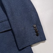 LANVIN ランバン シルク＆カシミヤ 2B テーラードジャケットサイズ 48 /ブルー系/ジョイックスコーポレーション/日本製