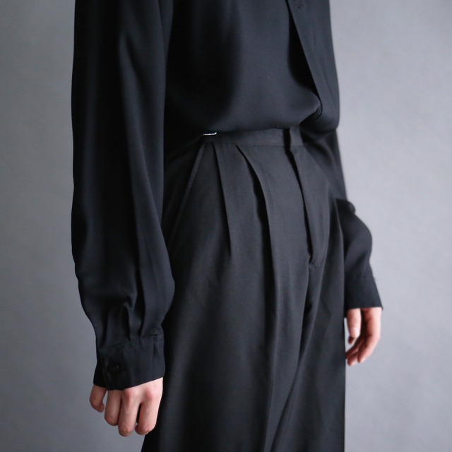 "刺繍" fly-front black embroidery design mode shirt