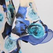 社交ダンス 衣装 スタンダード ドレス ワンピース レッスンウェア パーティ衣装 女性用 レディース オールシーズン ホワイト系 ブルー系 ICHIOKU イチオク 青 黒 水色 花柄 フラメンコ ドレス 花柄 デザイン エレガント 上品 レッスン 競技会