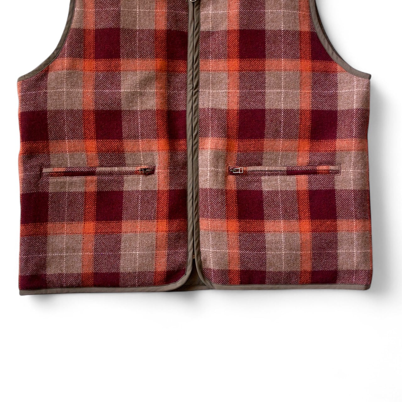 PWA, REFINE-WOOL CHK RV VEST | not wonder store