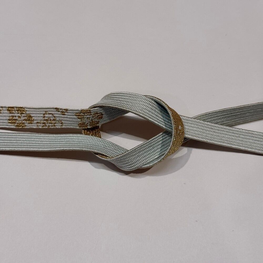 帯締め 新品 帯締め 帯〆 高麗組 手組み帯締め 平組 白 水色 礼装用 訪問着 色無地 正絹 絹100% 和装小物 6540