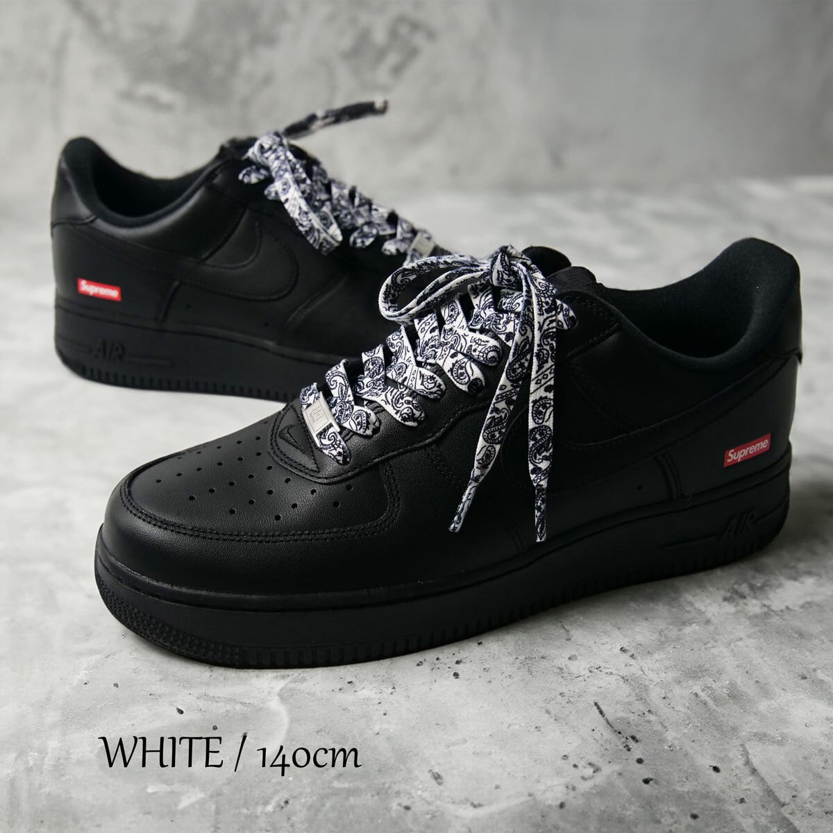 シューレース バンダナ ペイズリー 柄 SHOELACE 靴ひも くつひも 平紐