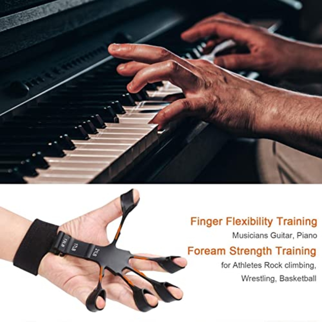 Tartaglia 握力 トレーニング リバースグリップ フィンガーエクササイザー フィンガーストレッチャー フィンガーレジスタンスバンド ギターストレングストレーナー 子供 大人 高齢者 エクササイズ 筋力 ストレス解消 リハビリ器具 指の強化 男女兼用 グレー