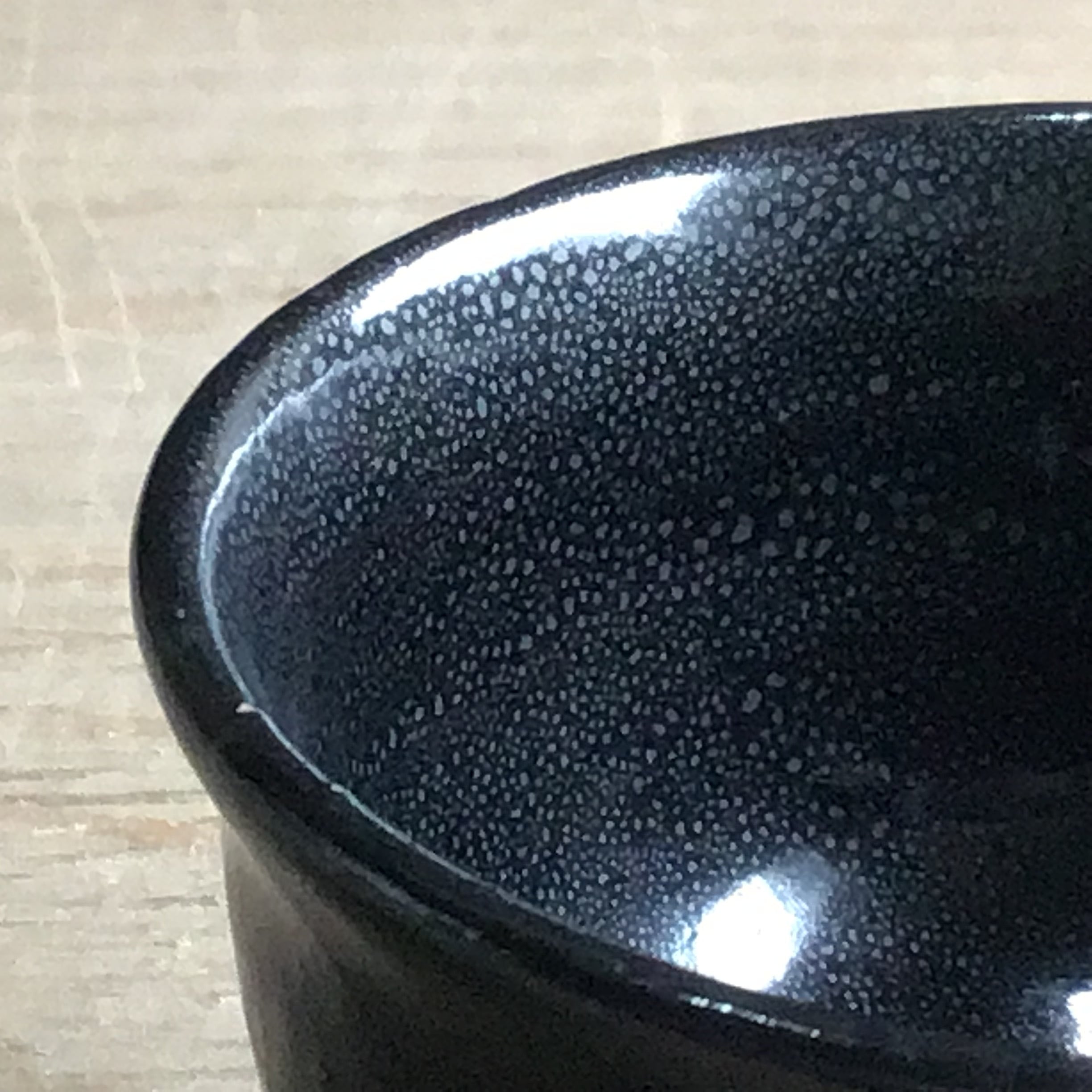 銀彩天目 盃 TENMOKU Glaze SAKE Cup with Silver Glaze | 陶芸家 田中