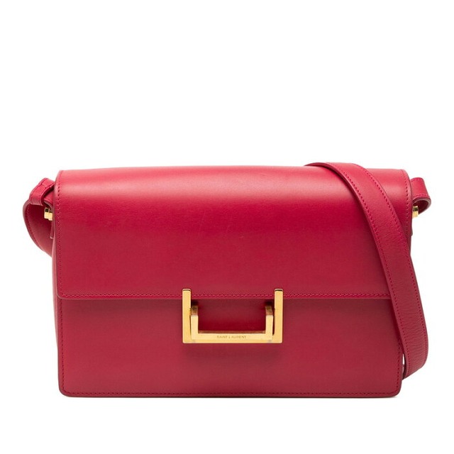 サンローラン クラシック ルル 斜め掛け ショルダーバッグ 318025 レッド レザー レディース SAINT LAURENT 【中古】