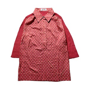 vintage HERMES knit switching pullover shirt