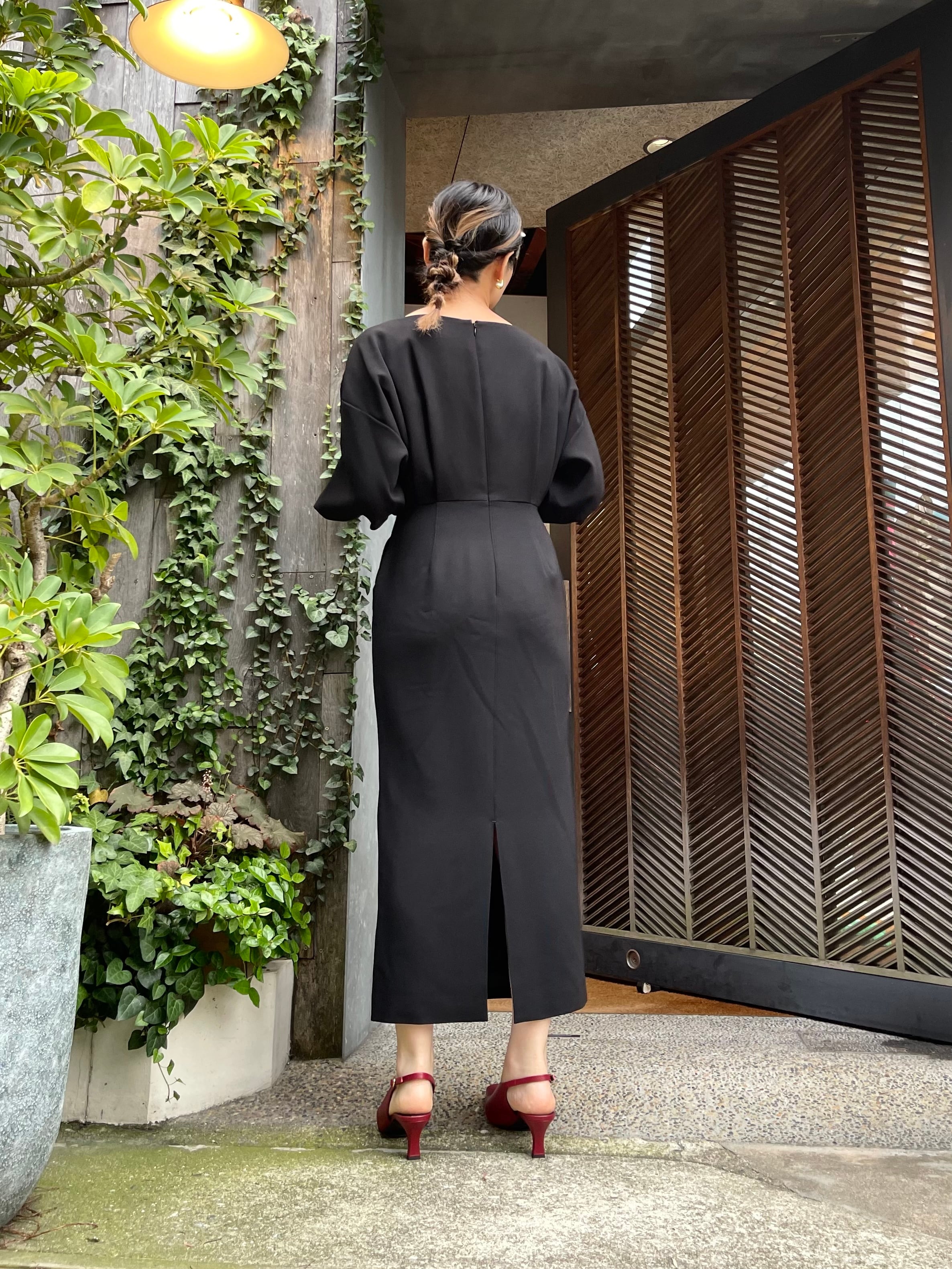 22AW】Mame Kurogouchi マメクロゴウチ / Boat Neck Dress | TRENT