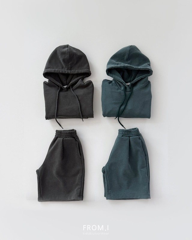 【取寄】from.i｜pigment shorts set｜ピグメントショートパンツセット｜S-JL｜kids&jr｜26 autumn
