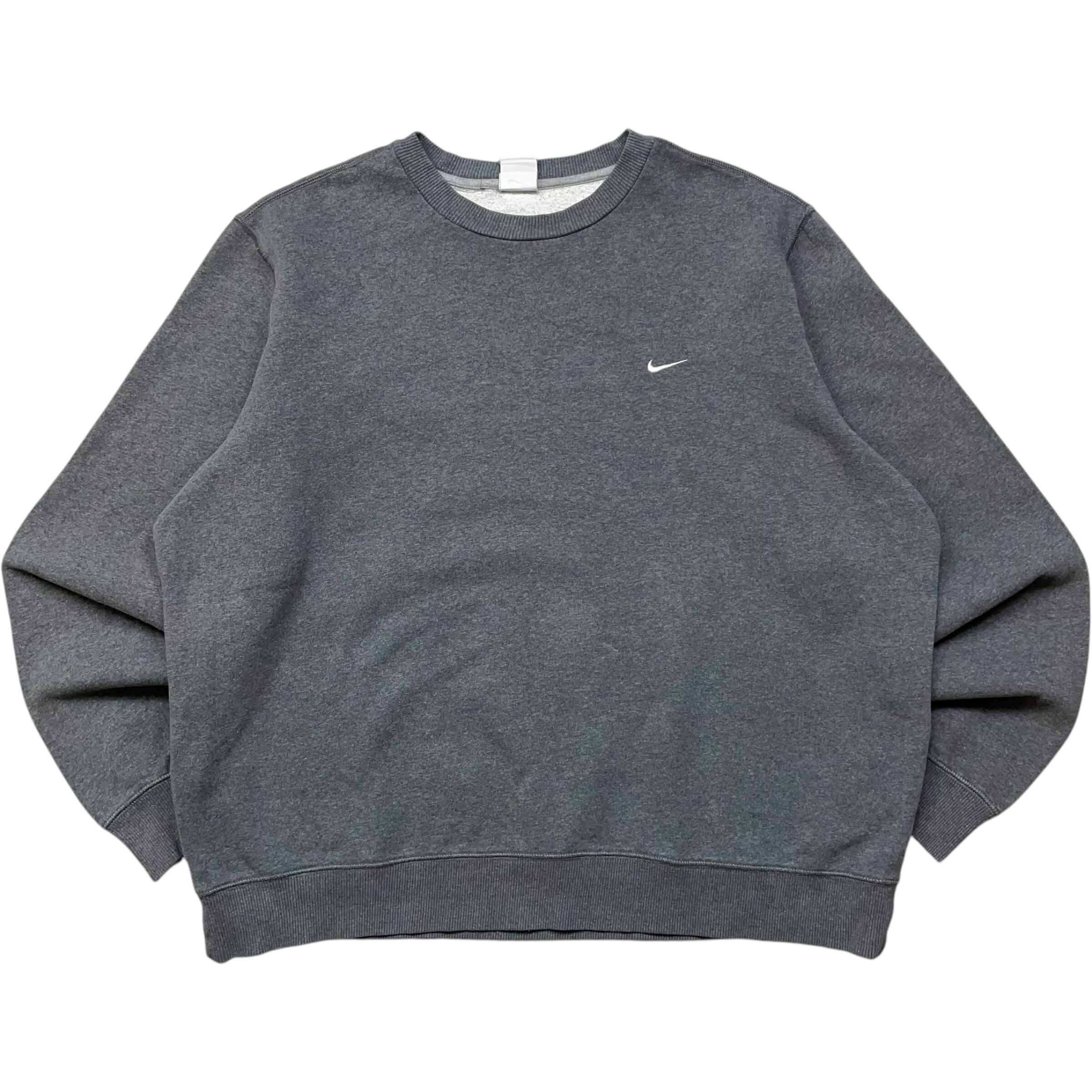 《XXL》 NIKE ナイキ スウェット 刺繍 ワンポイント グレー no.5519