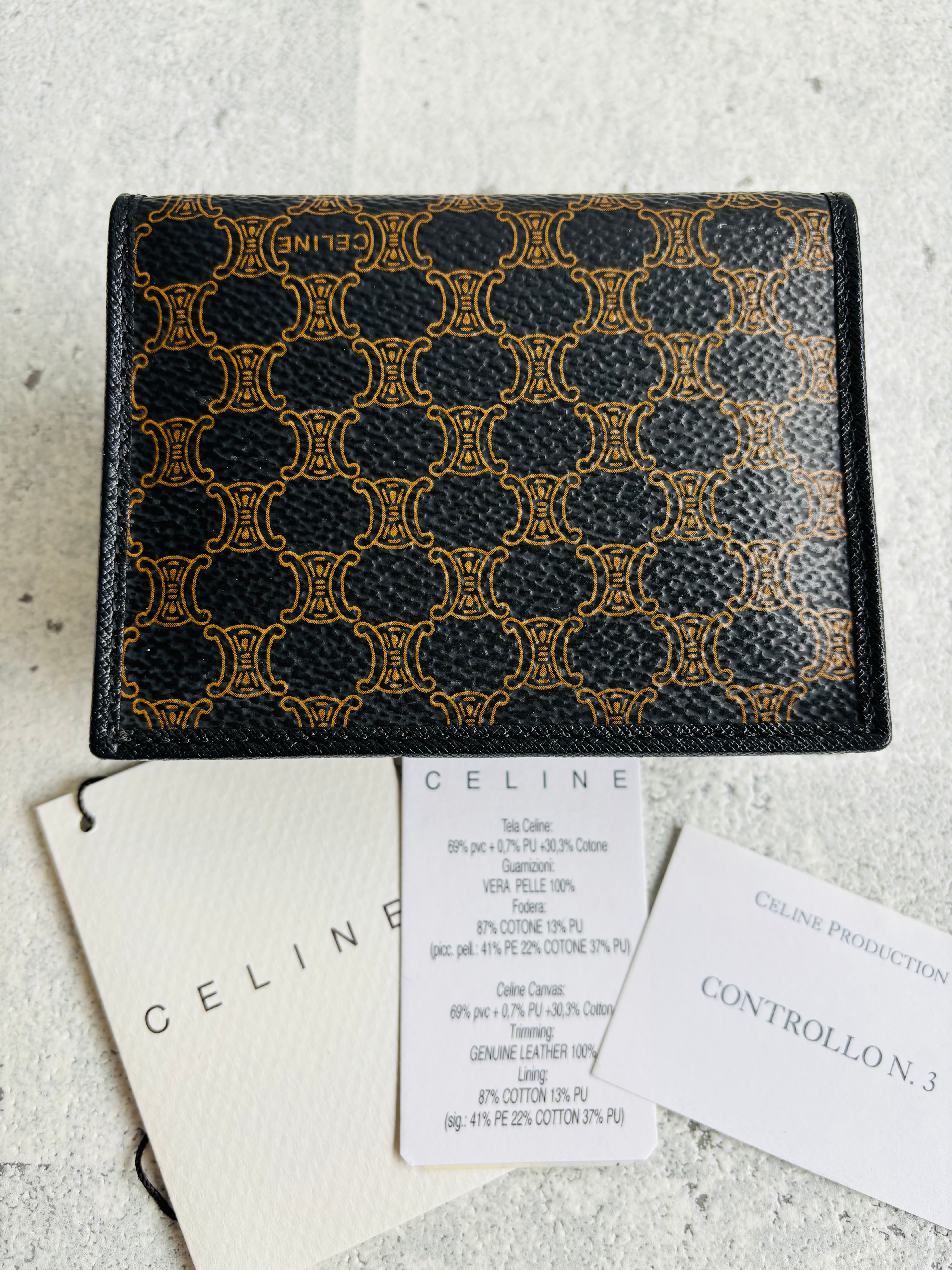 CELINE ブラックマカダム総柄 カードケース