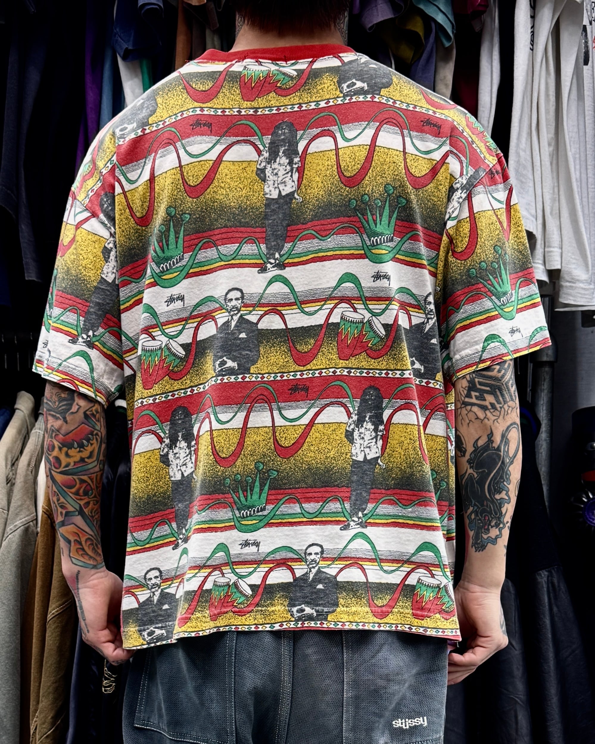 Special!!】80's~90's old stussy “Bob Marley” All Pattern Pocket