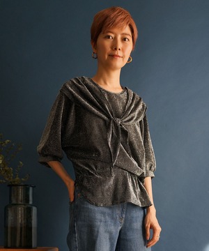 【送料無料】80's Silver Bow Detail On Front Top