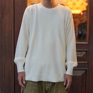 Olde H & Daughter(オールドエイチアンドドーター) 26AW "SILK COTTON THERMAL KNIT P/O" -ECRU-