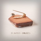 陶器ブローチ 葉影no.2  満月