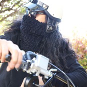 ROBIN NECK WARMER /チェック(BK/GR)&ブラックファー