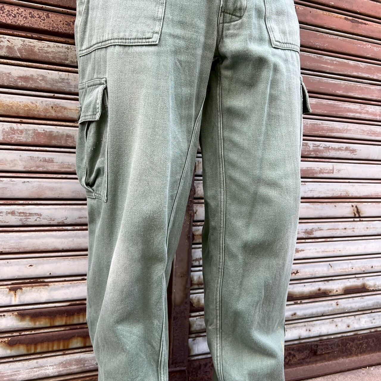 68s US.ARMY ベイカーパンツ OG107 ヴィンテージ 米軍実物 34×31】U.S.Army Utility Trousers OG-107 実物 米軍 ベイカー