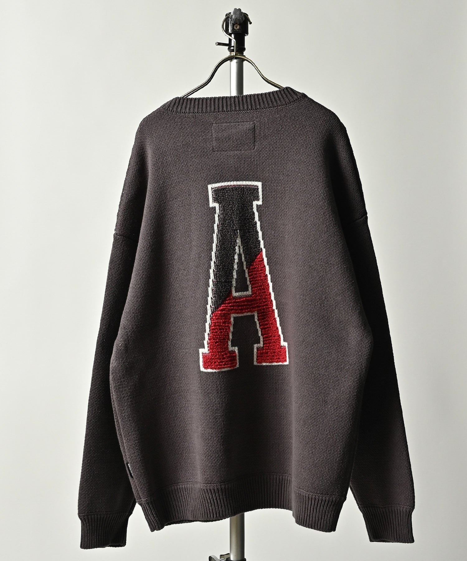 ADAM PATEK college logo looose crewneck (BLK) AP2321021 | DEPROID