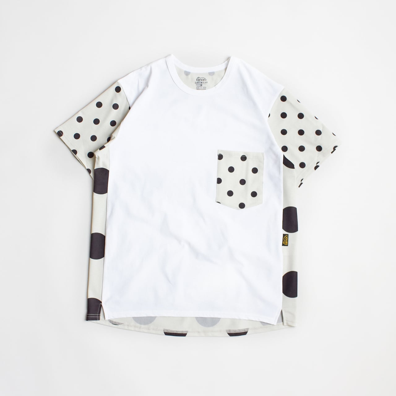 ranor(ラナー)DOT CRAZY T-SHIRTS - WHITE×BEIGE メンズ・レディース ランニングTシャツ