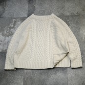design side slit fisherman knit