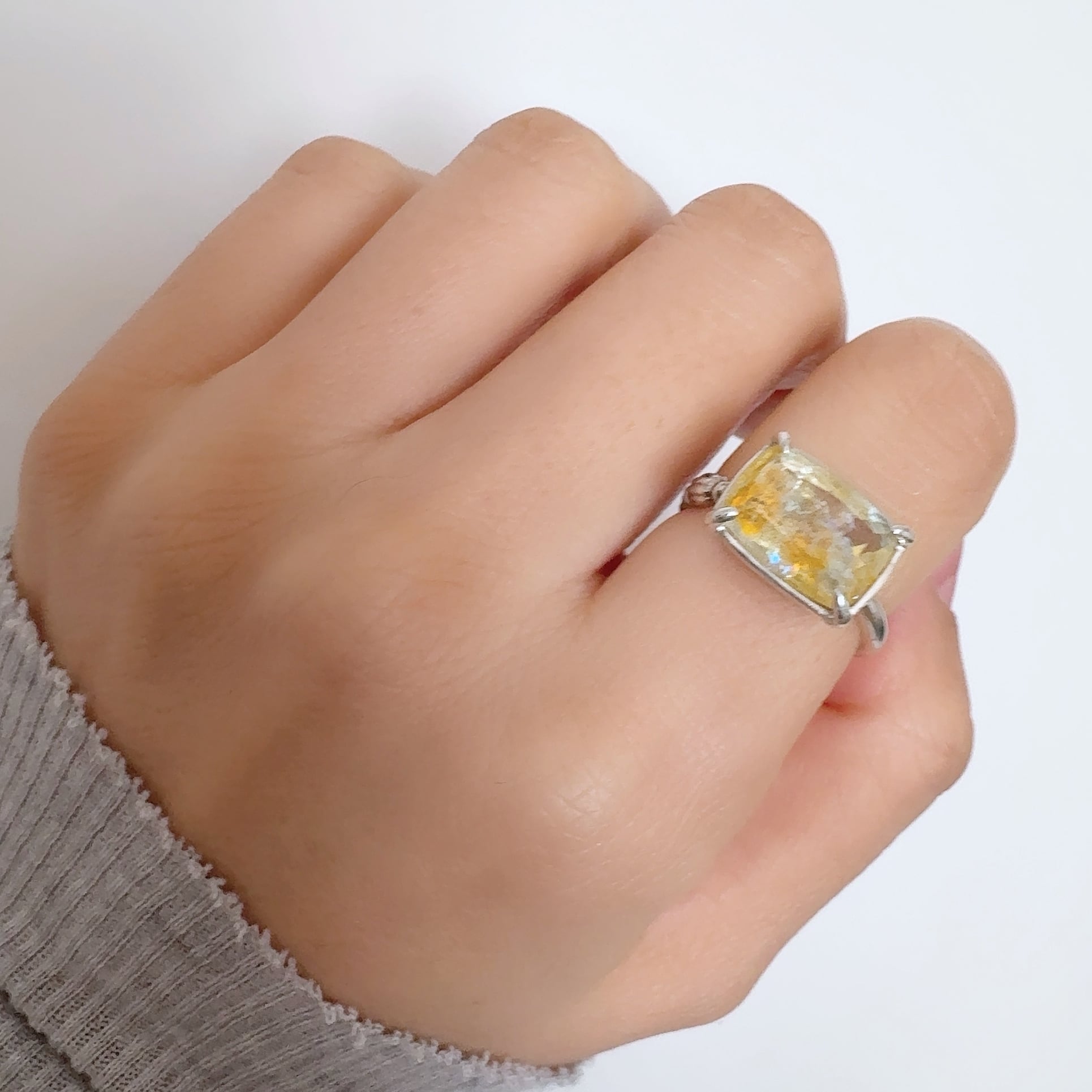 インクルージョンアクアマリン リング 【1点限り】 | DoubleMoon jewelry