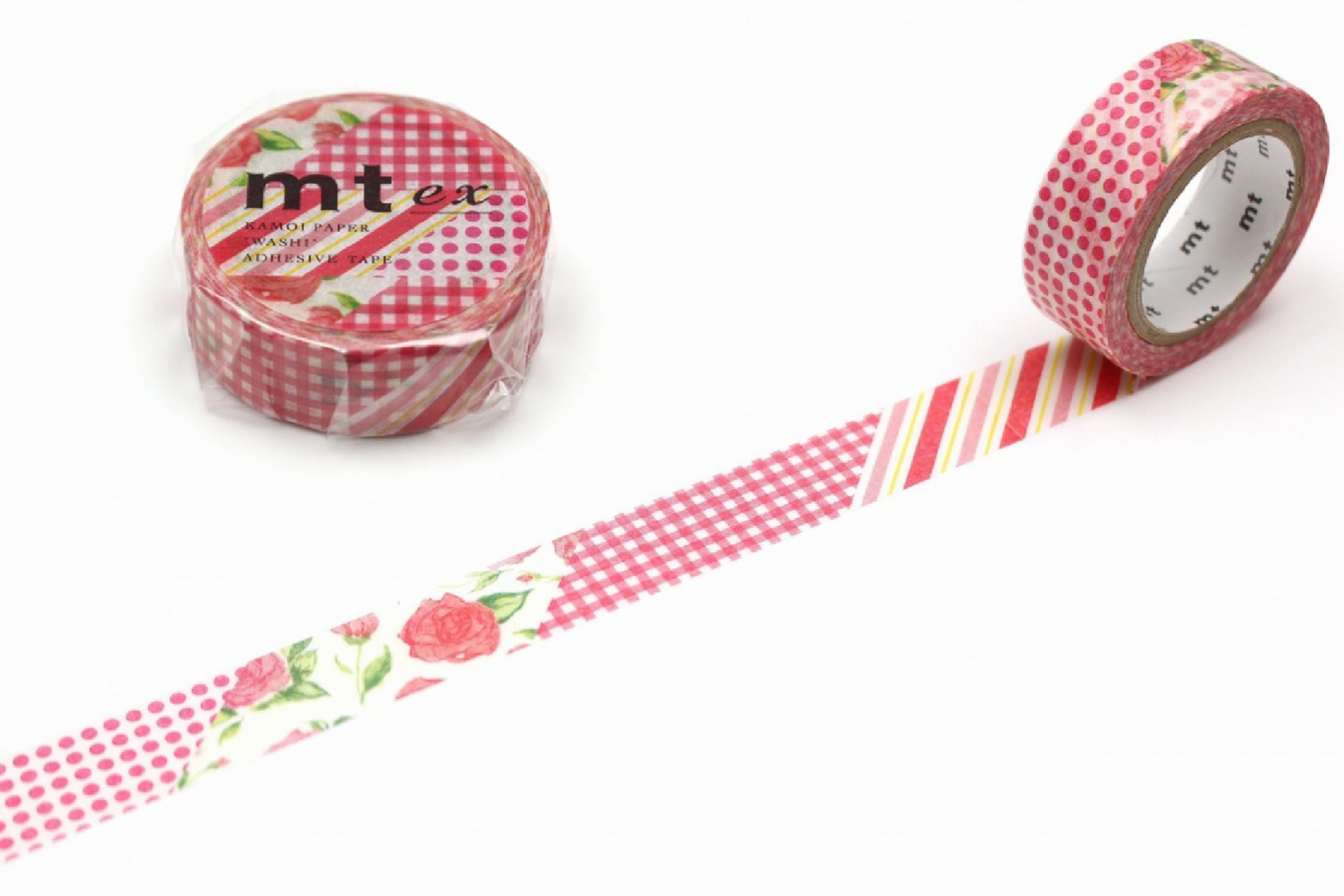 【廃番】【旧価格安い!】【10m】mt ex Flower red R 15mmマステ MT31