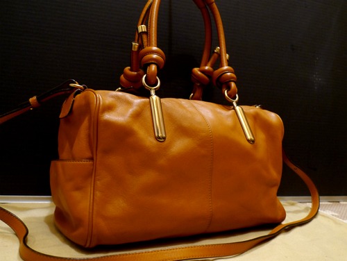 2014美品★Chloe クロエ ジャネット ハンド・ショルダー 2way ミニボストン型 レザー バッグ★ スタイリッシュさの中に可愛らしさが同居♪