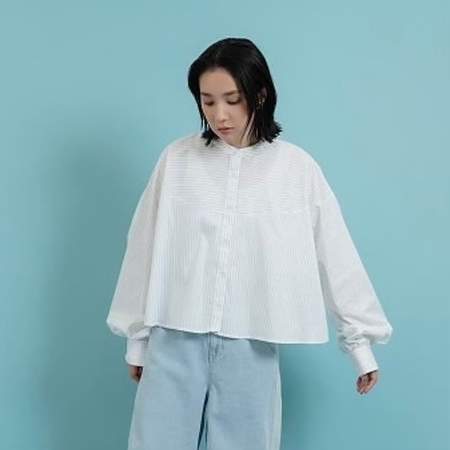 CYAN TOKYO 】サーキュラーピンストライプシャツ | valance 福井
