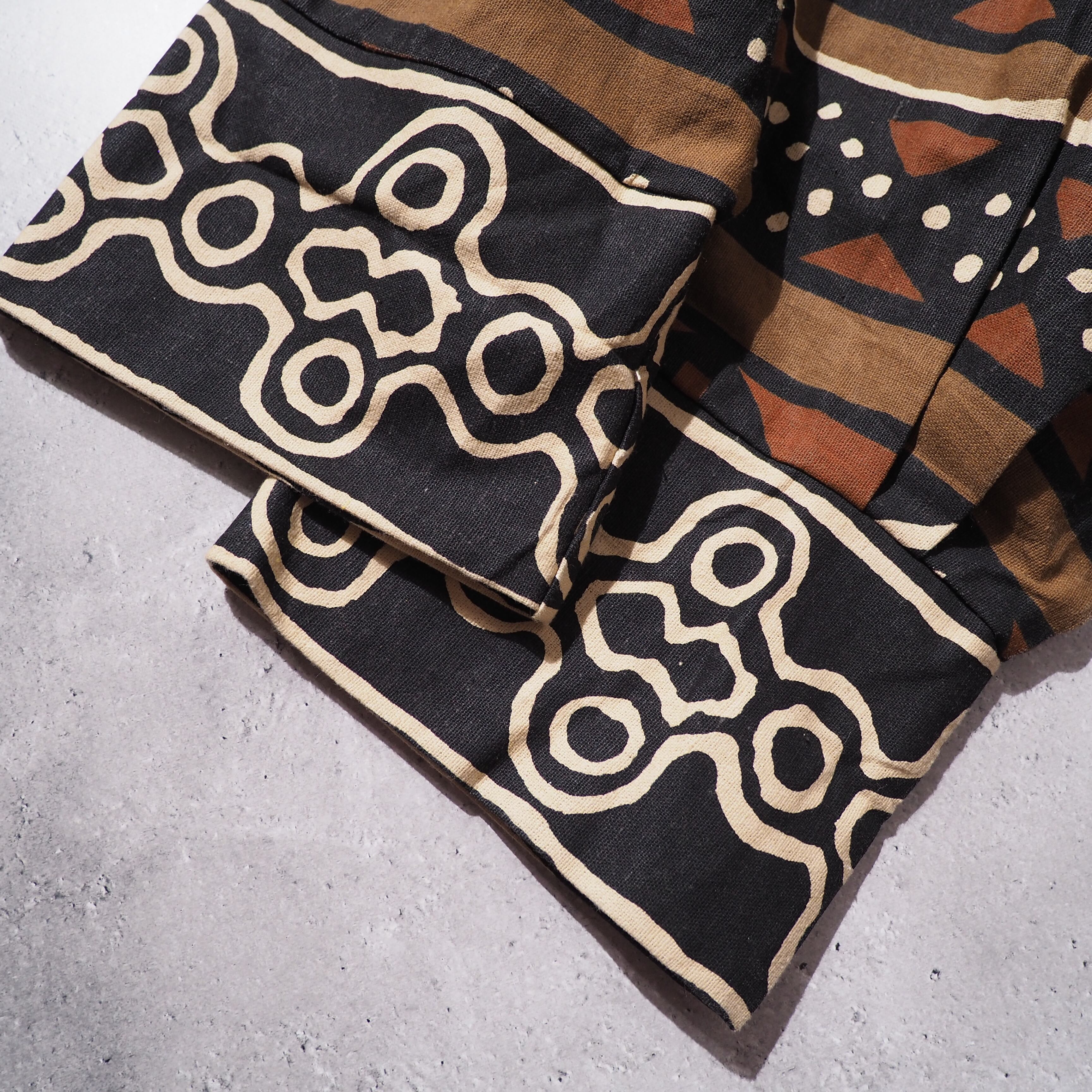 ethnicity art hand-dyed vintage dolman sleeve long coat