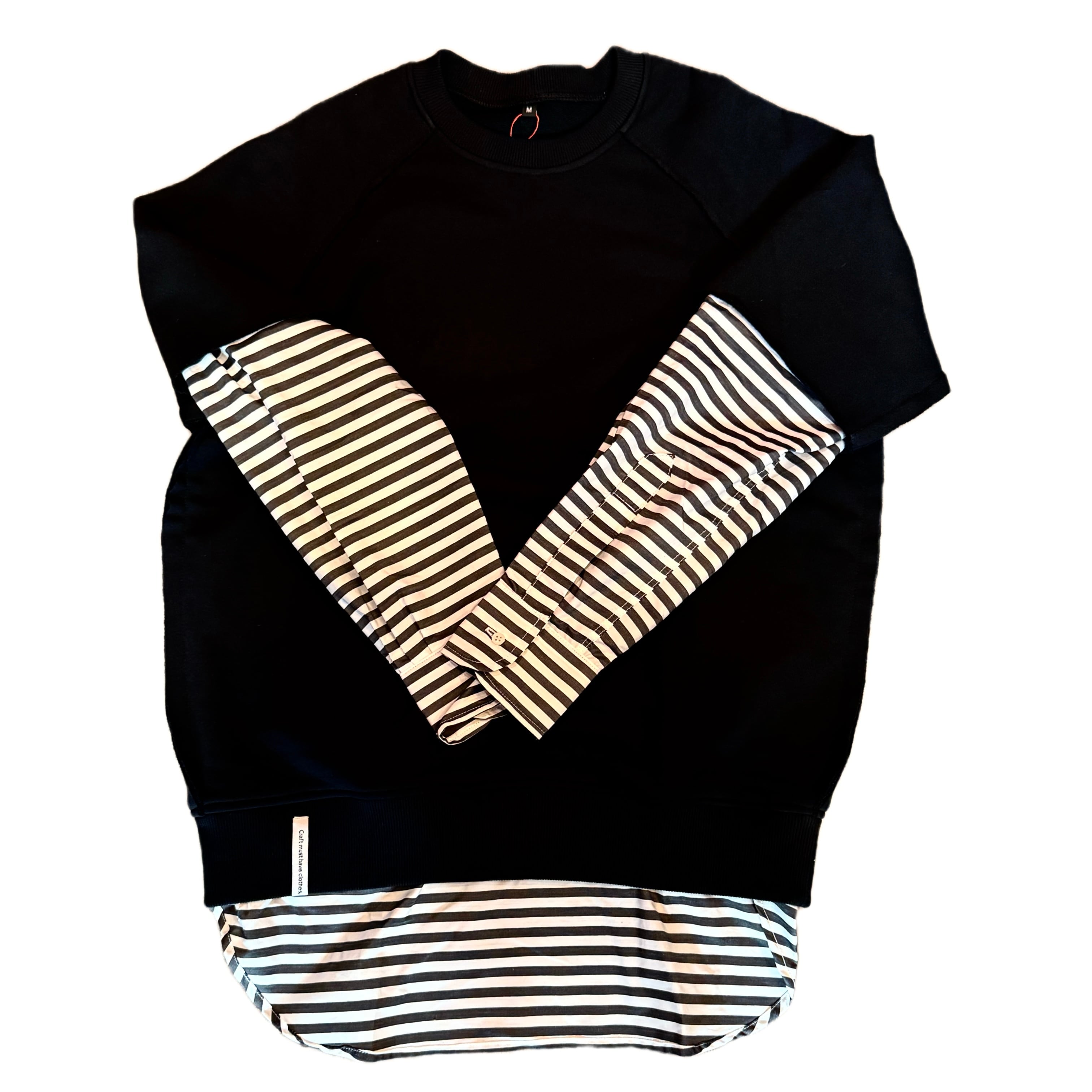 AKA SIX /JUMP SWEAT-SLEEVES/BLACK STRIPE | More Tea Vicar ?
