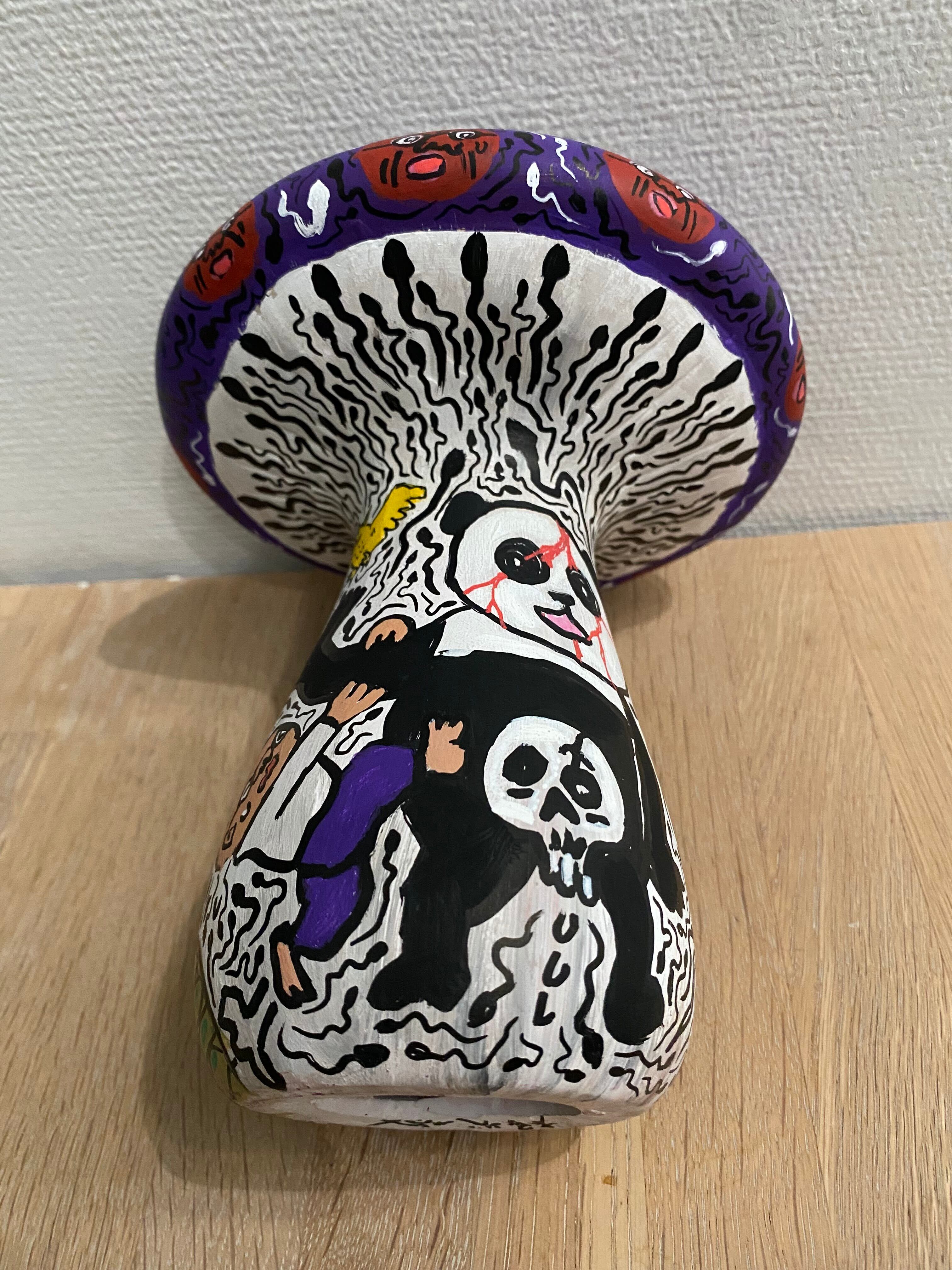 特大サイズ！村田家族精子毒キノコのオブジェ(手描き)血まみれパンダ