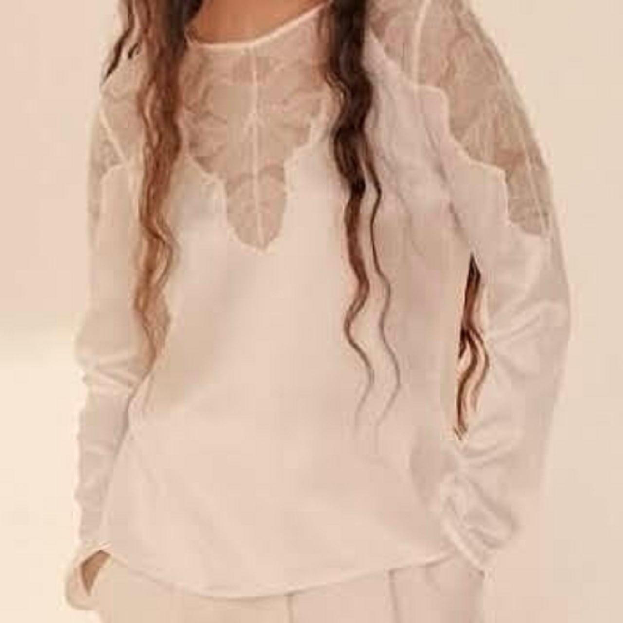 Oscalitoオスカリート/シルクトップス/ 高級/サイズ5(17~19号)グラマーぽっちゃりさん、高身長の方におすすめ!<10316>