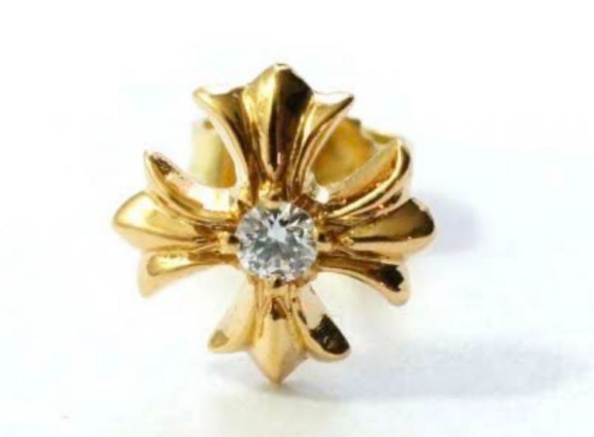 CHROME HEARTS クロムハーツ 22K スター ワンダイヤ ピアス