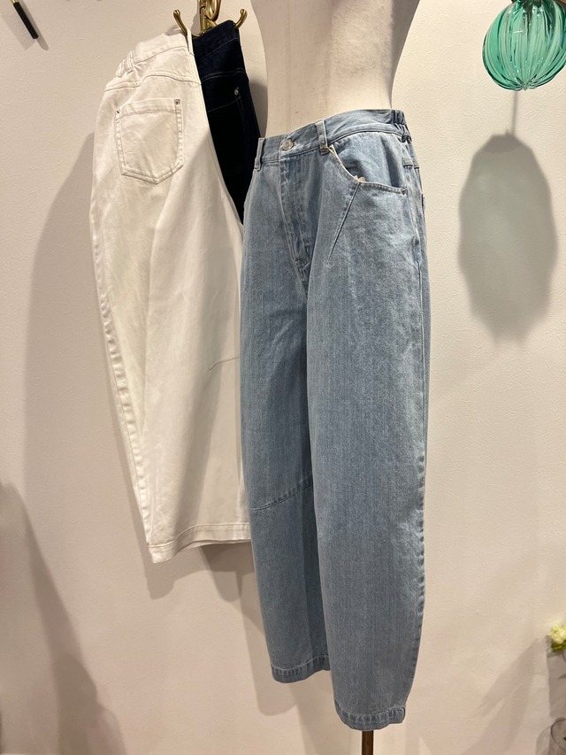 【SELECT】バレルシルエットワイドデニムパンツ　34-0116