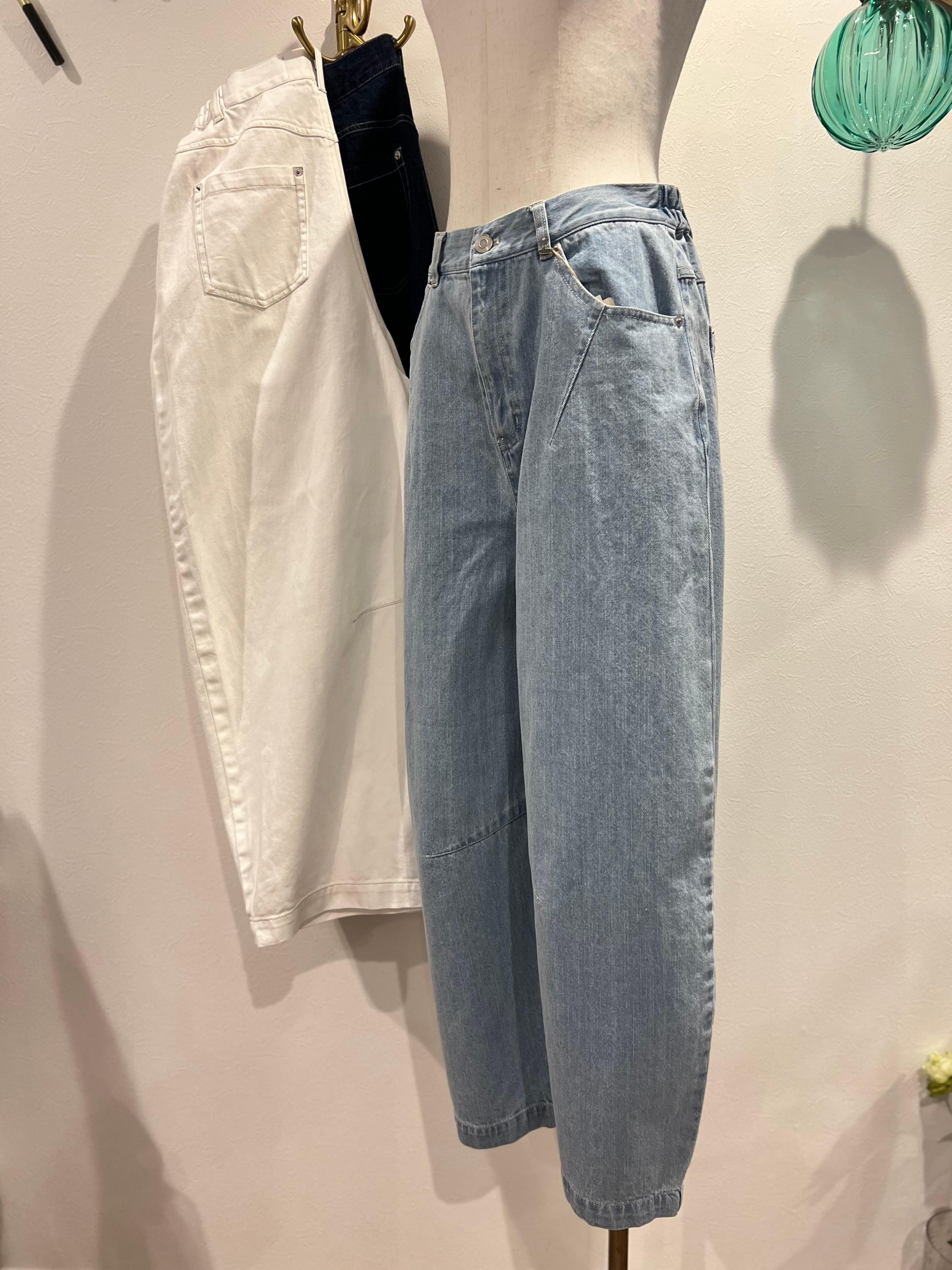 【SELECT】バレルシルエットワイドデニムパンツ　34-0116