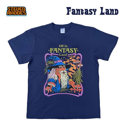 Steven Rhodes T-shirts Fantasy Land スティーブン・ローズ 半袖Tシャツ ユニセックス レトロ UNITE ENTERPRISE