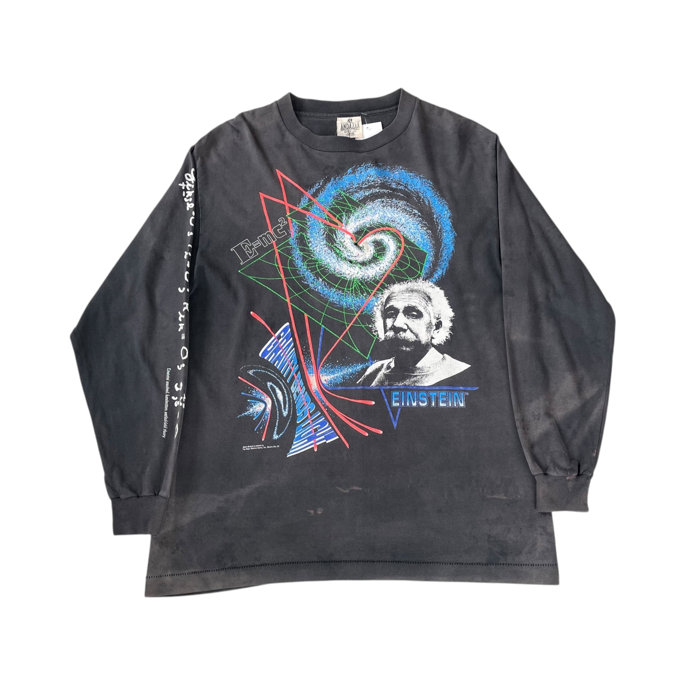 Beautiful fade!! 90s ANDAZIA "Einstein" L/S T-shirt