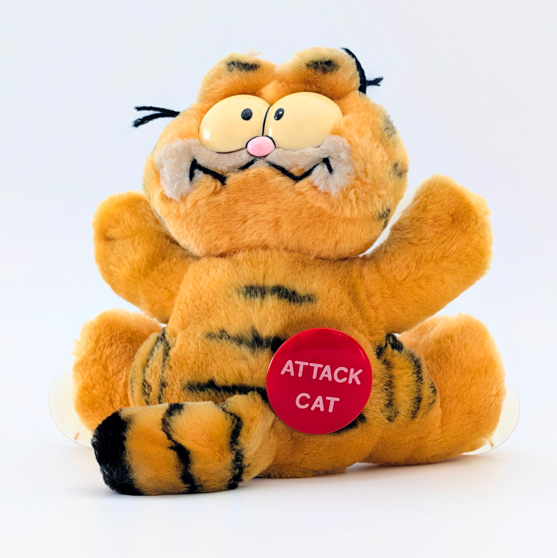 ☆ VINTAGE 1980年代初期 ☆【 Garfield ( ガーフィールド ) 】『 GARFIELD ATTACK CAT 』吸盤付きぬいぐるみ プラッシュ plush 1980年代年製 〚アメリカン雑貨 アメトイ〛