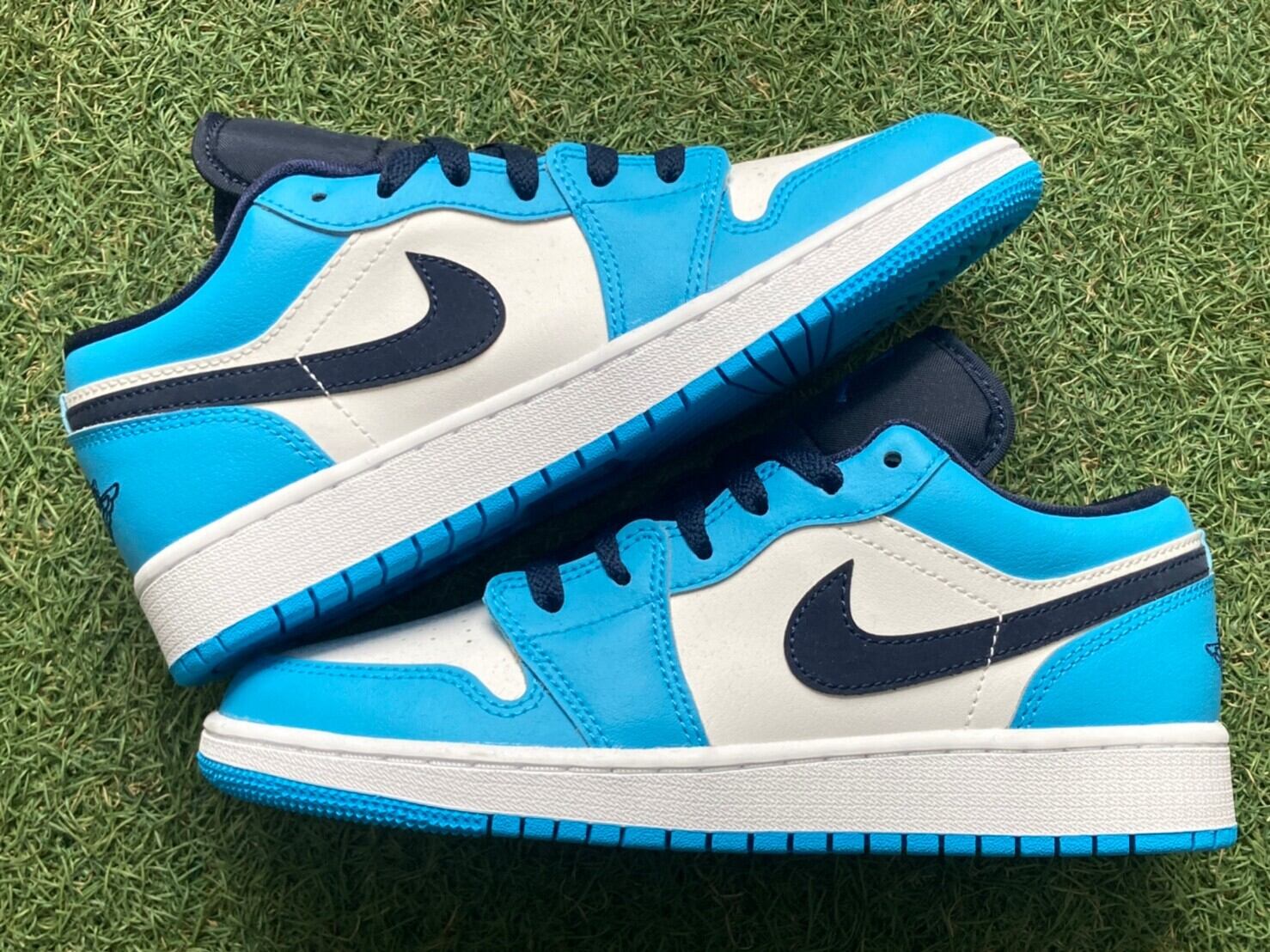 NIKE AIR JORDAN 1 LOW GS POWDER BLUE 553560-144 23.5㎝ 234072 