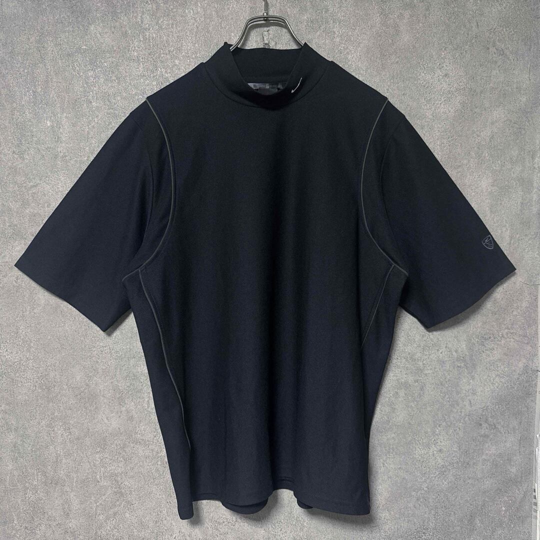 NIKE ナイキ タイガーウッズコレクション モックネック シャツ ブラック L メンズ】NIKE ナイキ タイガーウッズコレクション モックネック シャツ