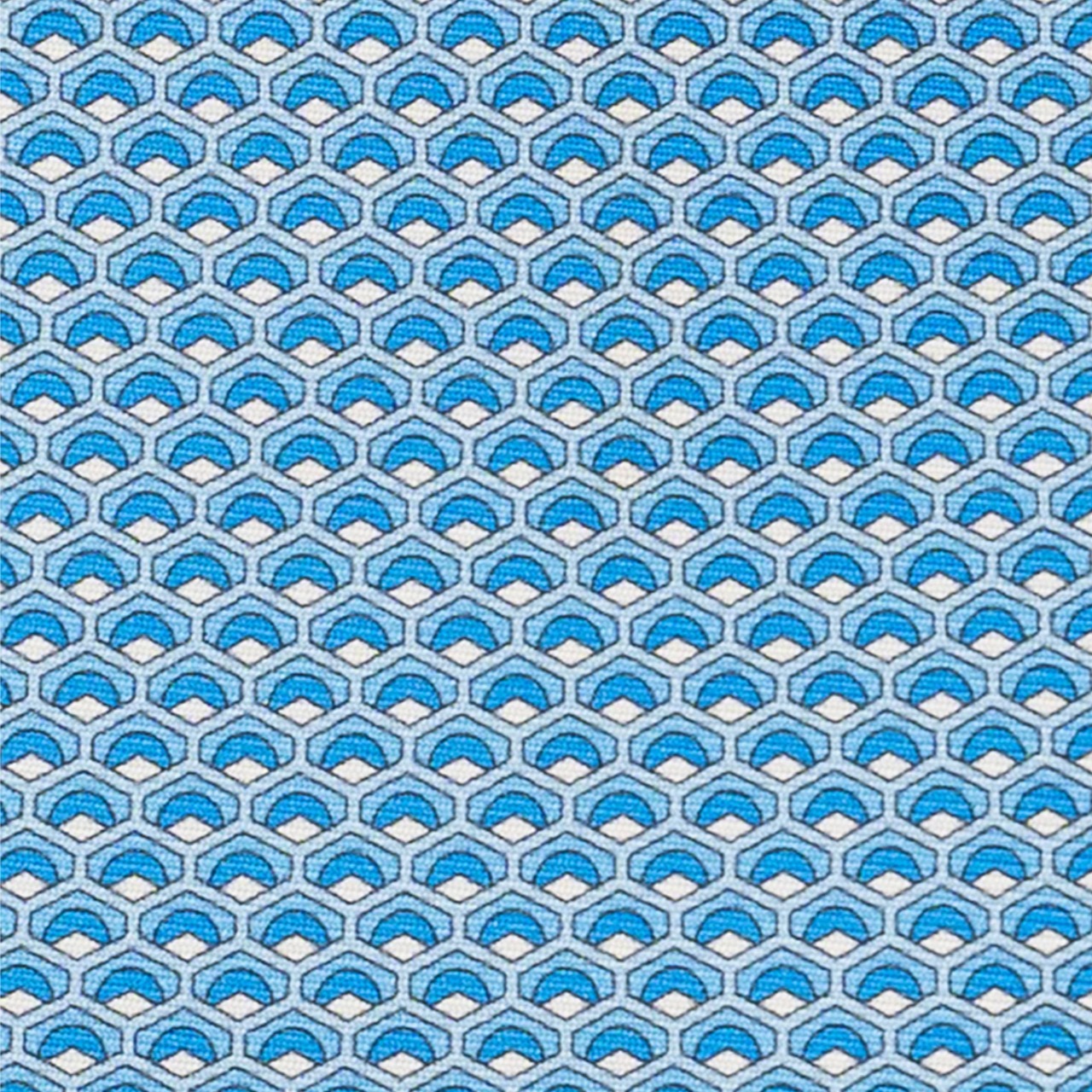 3-Fold Silk Tie, Geometric Pattern, Sky Blue -T56209M