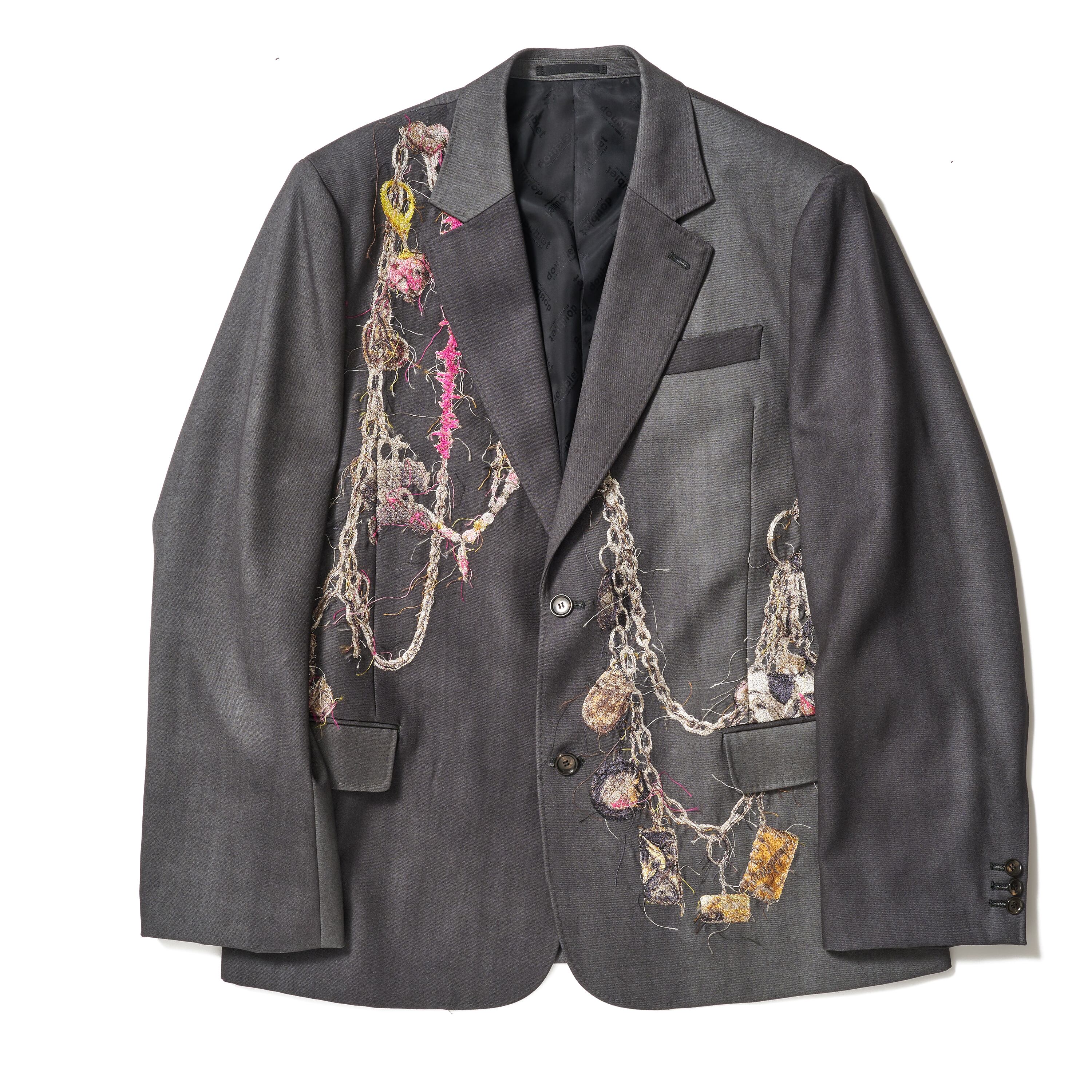 RECYCLED WOOL STRIPE KNIT - RED/BLACK (25AW64KN193) doublet