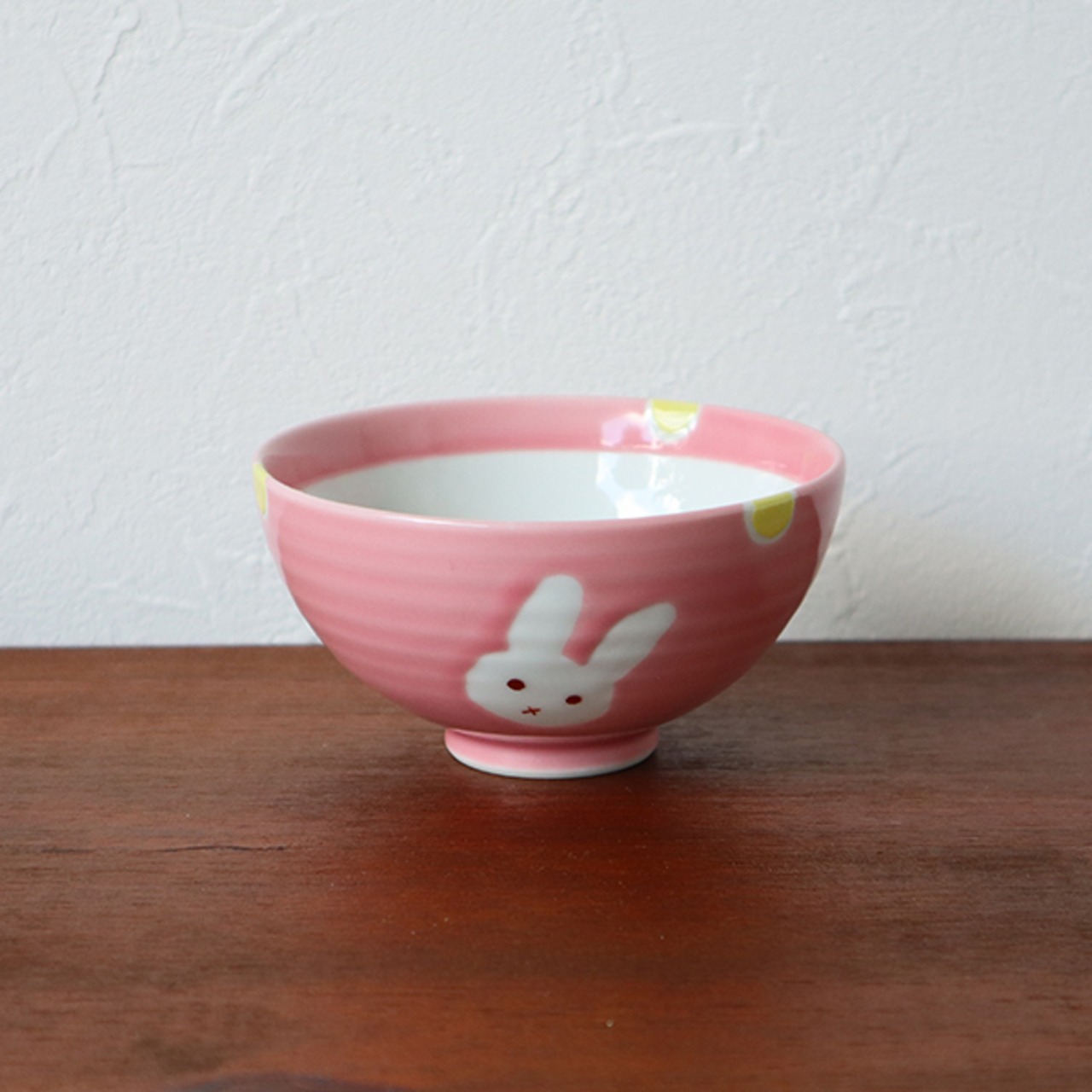 【アウトレット】波佐見焼　新うさぎピンク　ミニ茶碗　99-316