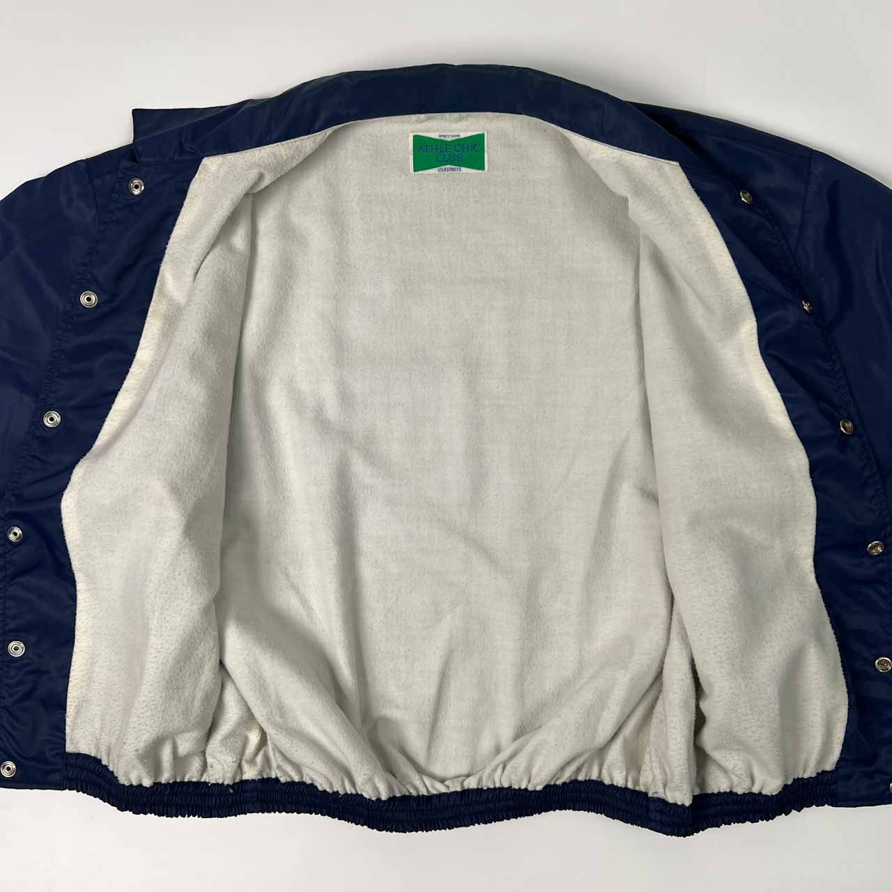 当時物 VAN SPORTS ヴァンスポーツ バックロゴプリント ナイロン コーチジャケット サイズ M /VAN JAC/80s 90s ビンテージ/ネイビー